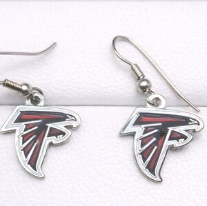 Official NFL Atlanta Falcons Logo Wire Fishhook Earrings